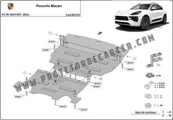 Protetor de Carter de aço Porsche Macan