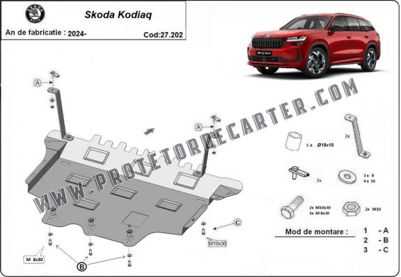 Protetor de Carter de aço Skoda Kodiaq
