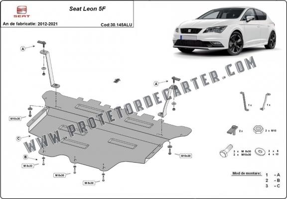 Protetor de Carter de alumínio Seat Leon Mk3 5F