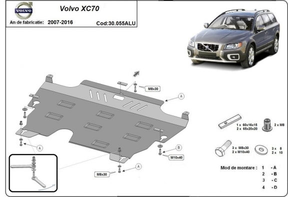 Protetor de Carter de alumínio Volvo XC70