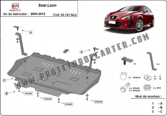 Protetor de Carter de alumínio Seat Leon Mk2