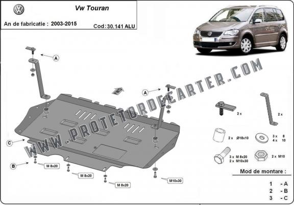 Protetor de Carter de alumínio Volkswagen Touran