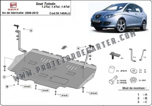 Protetor de Carter de alumínio Seat Toledo 3