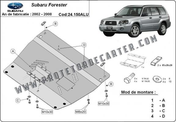 Protetor de Carter de alumínio Subaru Forester 2