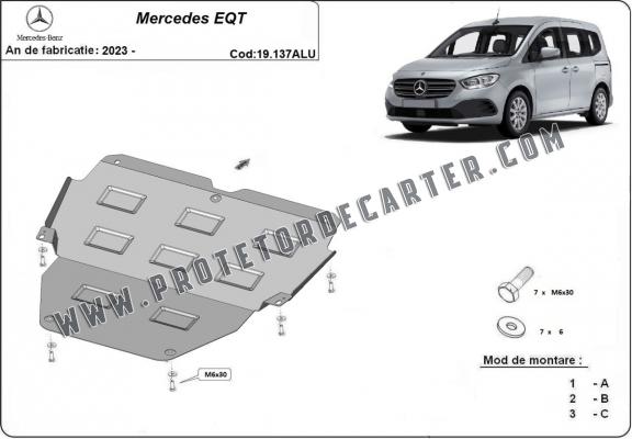 Protetor de Carter de alumínio Mercedes EQT