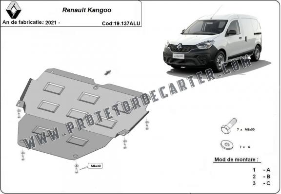 Protetor de Carter de alumínio Renault Kangoo