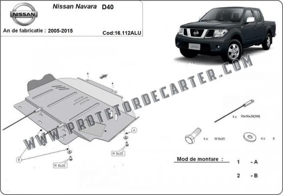 Protetor de Carter de alumínio Nissan Navara