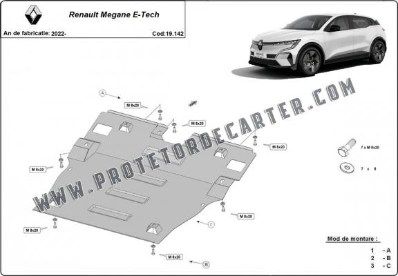 Protetor de Carter de aço Renault Megane E-Tech