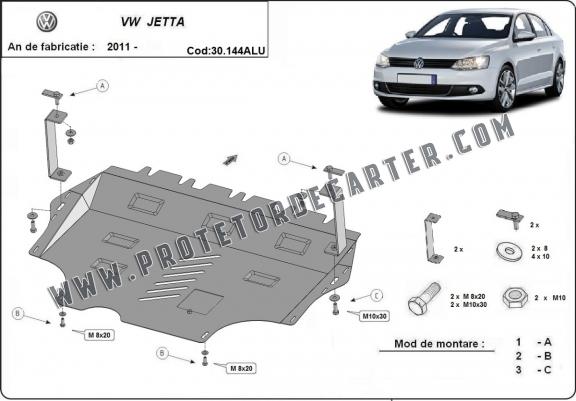 Protetor de Carter de alumínio VW Jetta