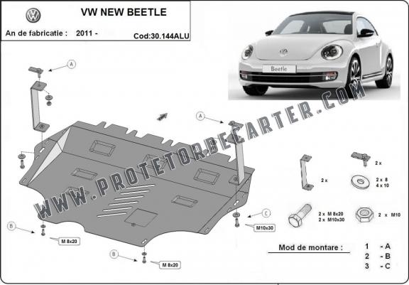 Protetor de Carter de alumínio Volkswagen New Beetle
