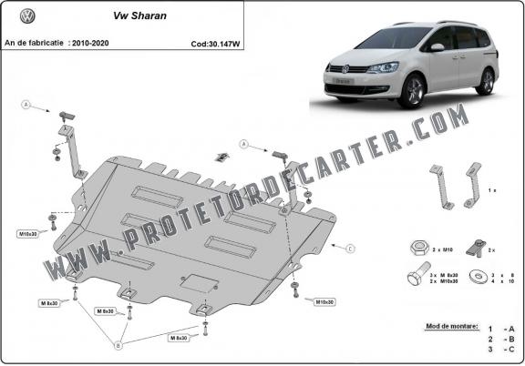 Protetor de Carter de aço Volkswagen Sharan - Webasto
