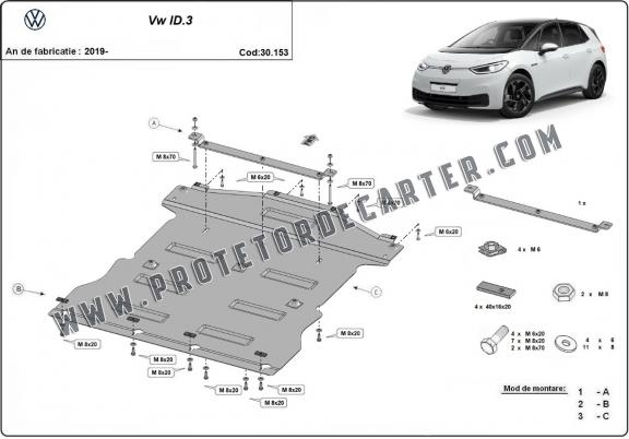 Protetor de Carter de aço Volkswagen ID 3