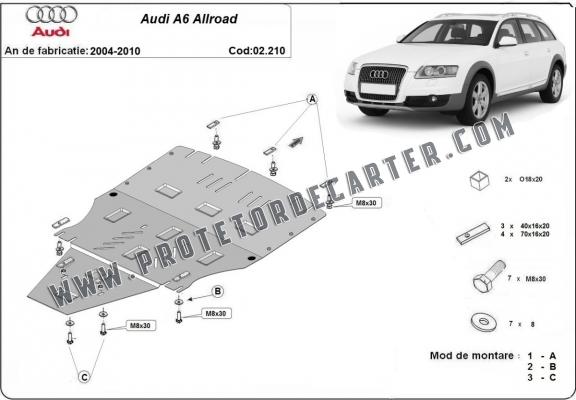 Protetor de Carter de aço Audi A6 Allroad 2 - sans latéraux