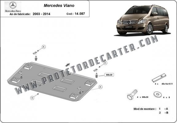Protetor de Carter de aço Mercedes Viano W639 - 2.2 D 4x2, 4x4