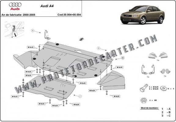 Protetor de Carter de aço Audi A4 B6 - promotional package