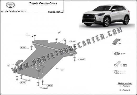 Protetor / bloqueio do catalisador de alumínio para Toyota Corolla Cross