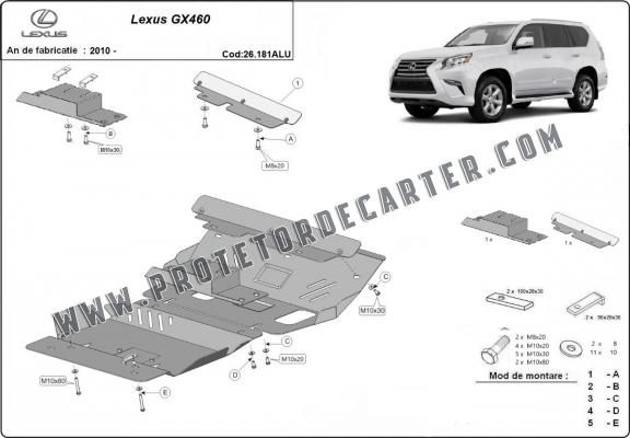 Protetor de Carter de alumínio Lexus GX460