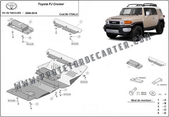 Protetor de Carter de alumínio FJ Cruiser