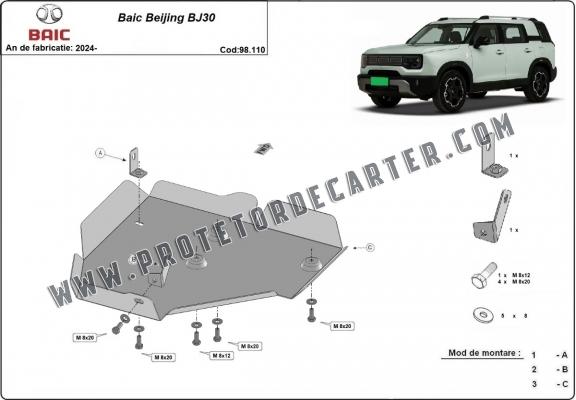  Protetor diferencial de aço  Baic Beijing BJ30