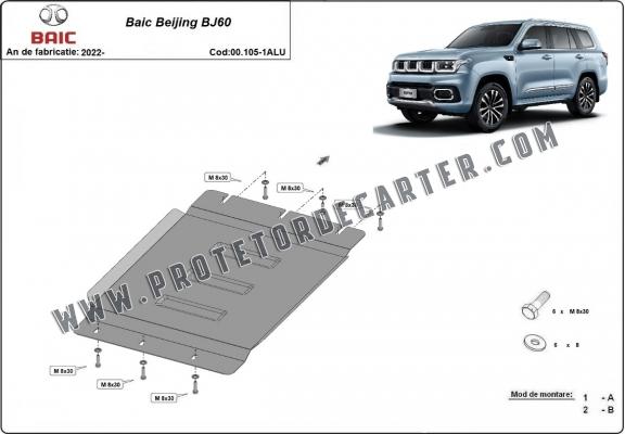  Protetor de caixa de velocidades de alumínio Baic Beijing BJ60