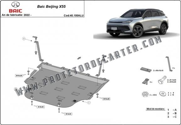 Protetor de Carter de alumínio BAIC Beijing X55