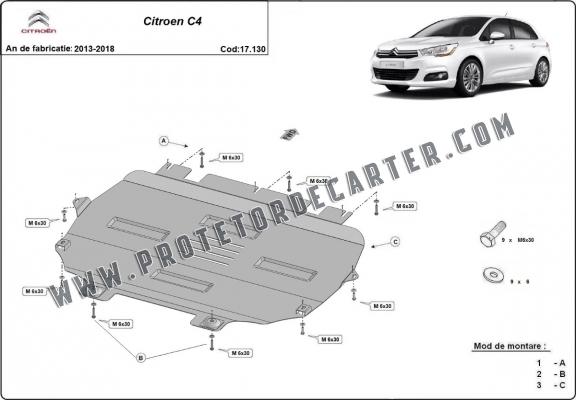 Protetor de Carter de aço Citroen C4