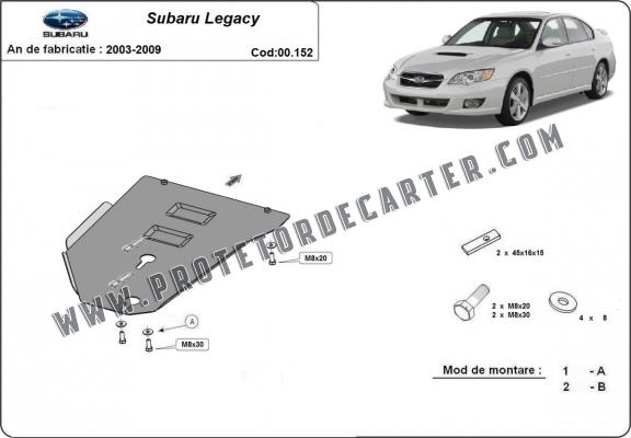  Protetor de caixa de velocidades manual de aço  Subaru Legacy