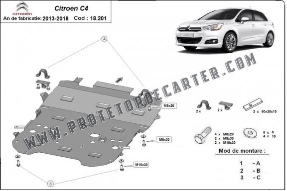Protetor de Carter de aço Citroen c4