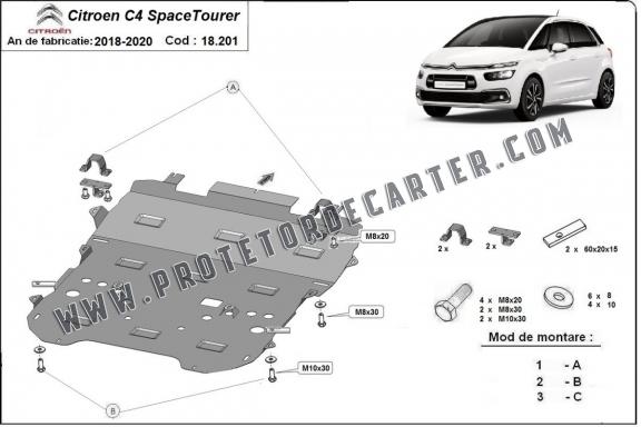 Protetor de Carter de aço Citroen Grand C4 SpaceTourer