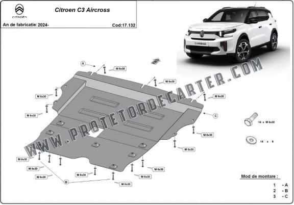 Protetor de Carter de aço Citroen C3 Aircross