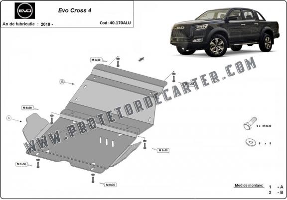 Protetor de Carter de Alumínio Evo Cross 4