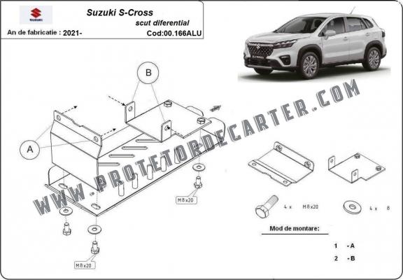 Protetor diferencial de alumínio Suzuki SX 4-S Cross