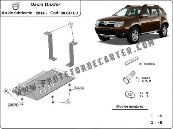 Protetor diferencial de alumínio Dacia Duster 4x4