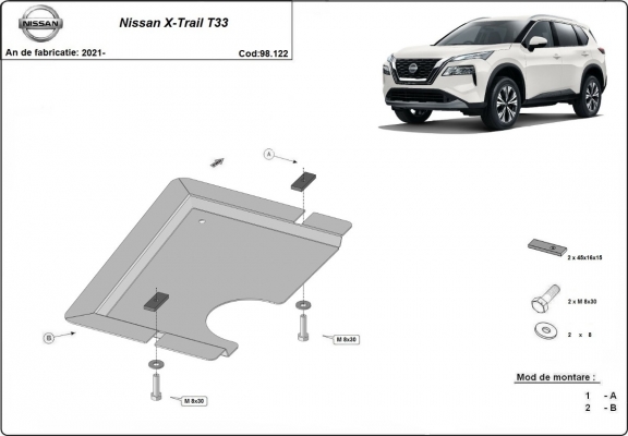 Protetor diferencial de aço  Nissan X Trail