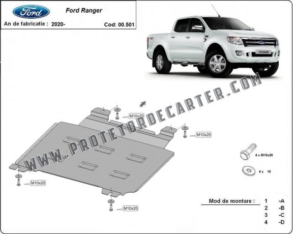 Protetor de caixa de velocidades de aço  Ford Ranger