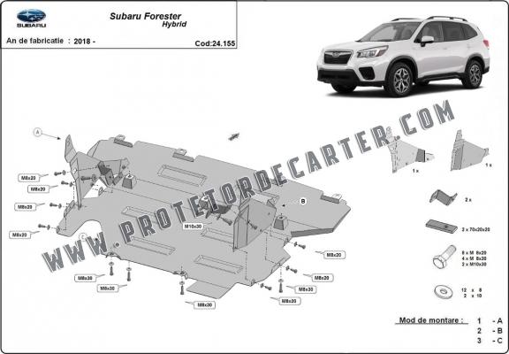 Protetor de Carter de aço Subaru Forester 5 Hybrid