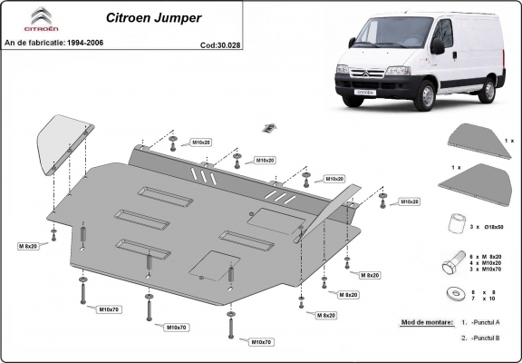 Protetor de Carter de aço Citroen Jumper
