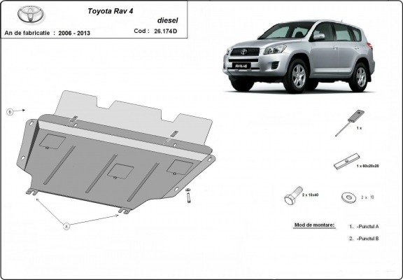 Protetor de Carter de aço Toyota RAV 4 diesel
