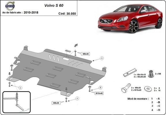 Protetor de Carter de aço Volvo S60