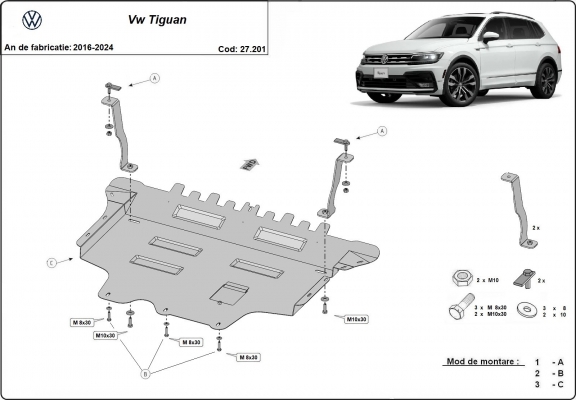 Protetor de Carter de aço VW Tiguan