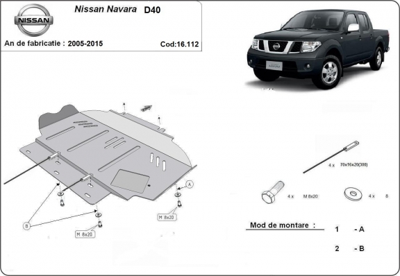 Protetor de Carter de aço Nissan Navara D40
