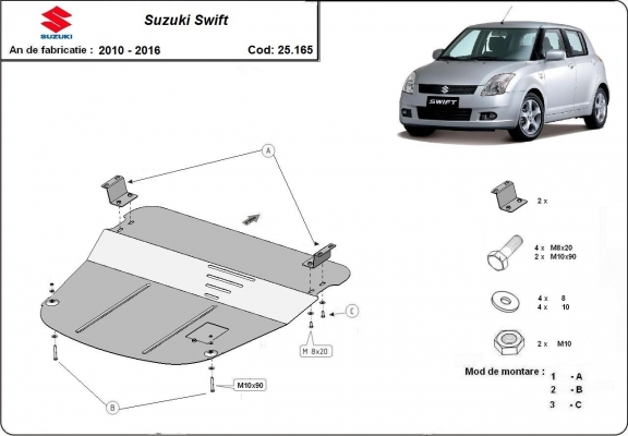 Protetor de Carter de aço Suzuki Swift 3