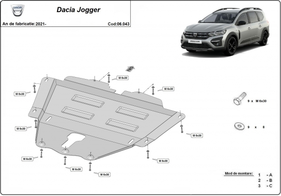 Protetor de Carter de aço Dacia Jogger