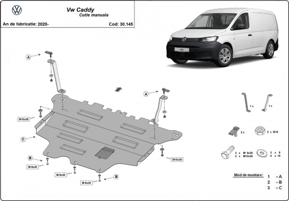 Protetor de Carter de aço VW Caddy
