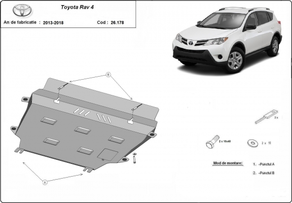Protetor de Carter de aço Toyota RAV 4