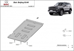  Protetor de caixa de velocidades de aço Baic Beijing BJ40