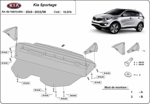 Protetor de Carter de aço Kia Sportage