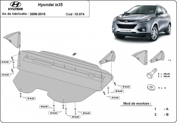Protetor de Carter de aço Hyundai IX35