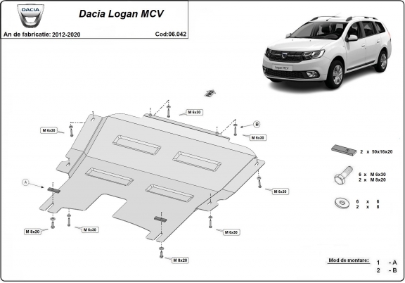 Protetor de Carter de aço Dacia Logan MCV