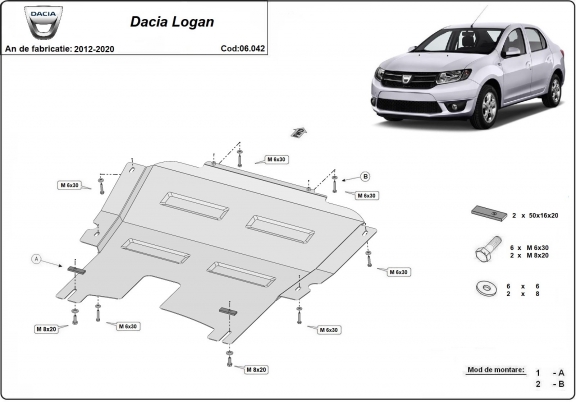 Protetor de Carter de aço Dacia Logan 2